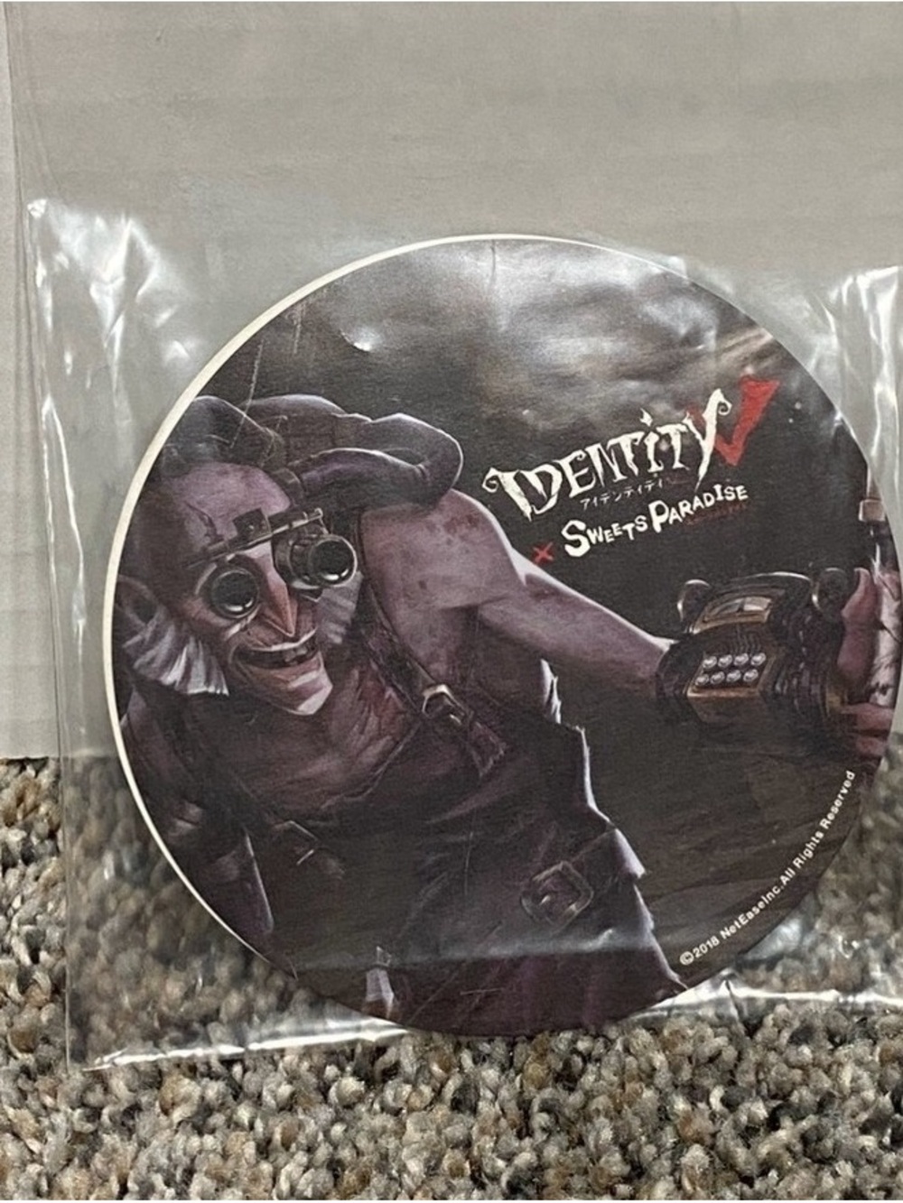 Identity V x Sweets Paradise Round Character Coaster - Dark Purple